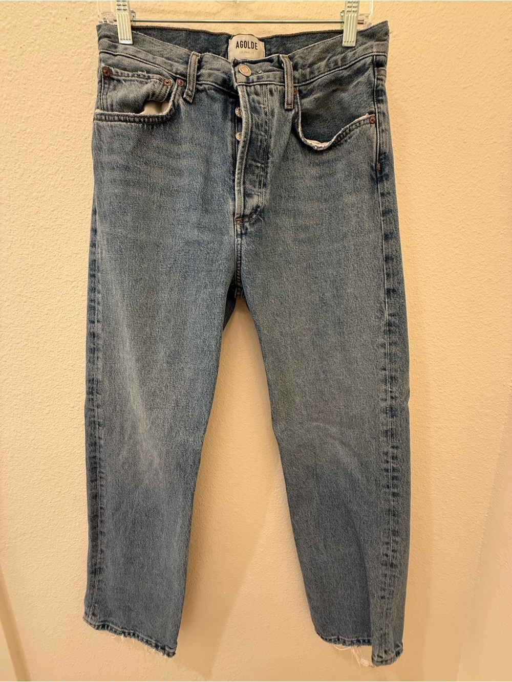 Agolde Women's Light Blue Straight Jeans